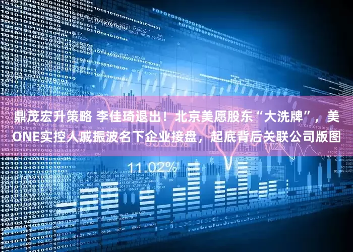 鼎茂宏升策略 李佳琦退出！北京美愿股东“大洗牌”，美ONE实控人戚振波名下企业接盘，起底背后关联公司版图